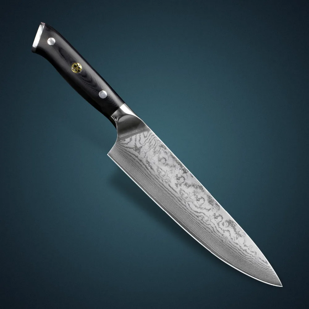  Luxury 67 layers Japanese VG10 Damascus steel chef kitchen knife set Fruit knives with Mosaic Rivet - 32334607450