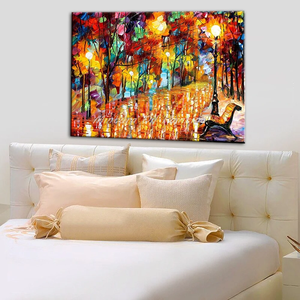 Arthyx книги по искусству Handpainte пейзажная палитра ножи красочные ModermOil живопись на холсте для гостиная домашний Декор стены Изображение