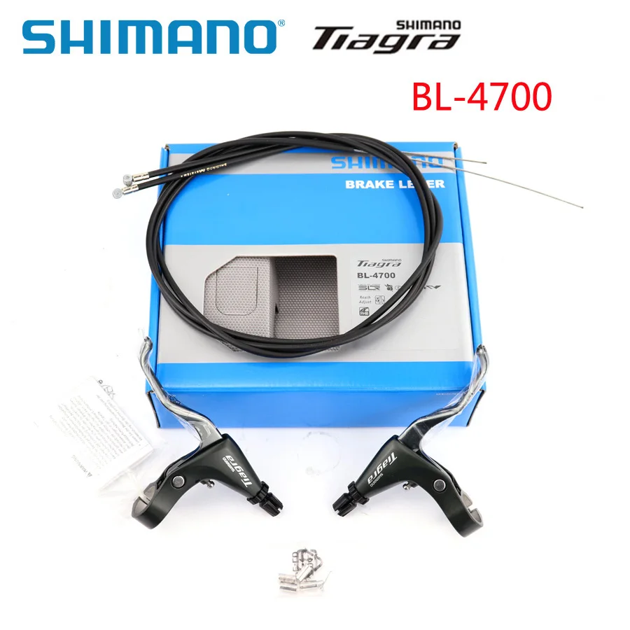 

Shimano Tiagra BL-4700 Flat Bar Brake Levers Road Bicycle Bike Cycling V Brake Lever Set Contains A T-type Cable And Housing