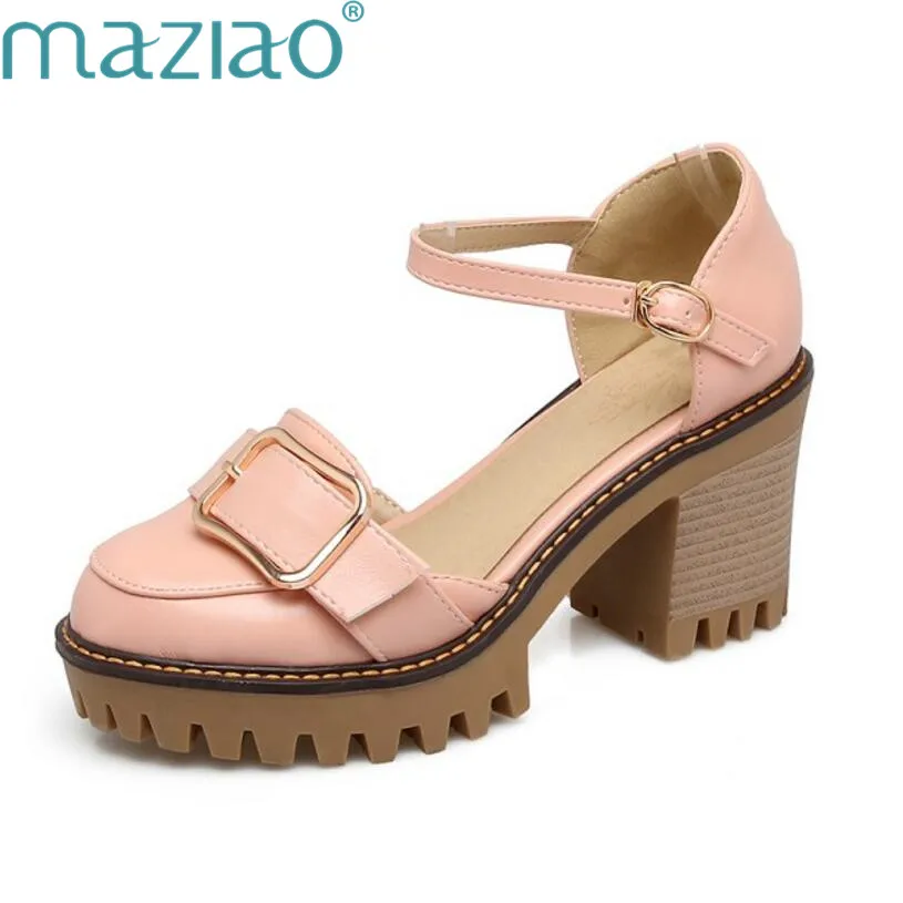 

Spring and Autumn New British Style Retro Round Toe Shoes College Wind Single Shoes Fashion Sweet Metal Decoration Shoes MAZIAO