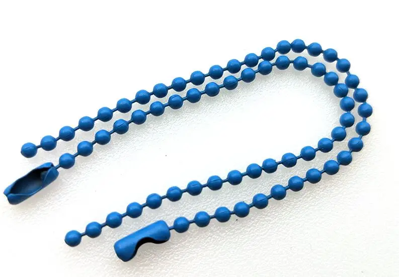 1 упаковка,, много, оптом, цветные 2,4 мм шарики, цепи, шарики с разъемом для DIY, аксессуары цепочки для ключей - Цвет: lake blue