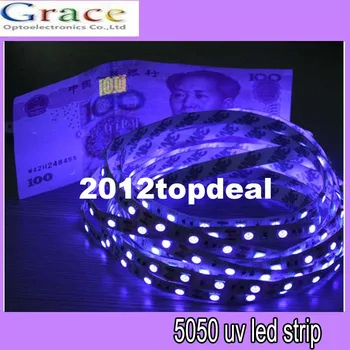 

5M 5050 SMD 300 Leds Ultraviolet UV 395-405nm Non-Waterproof Flexible LED Strip