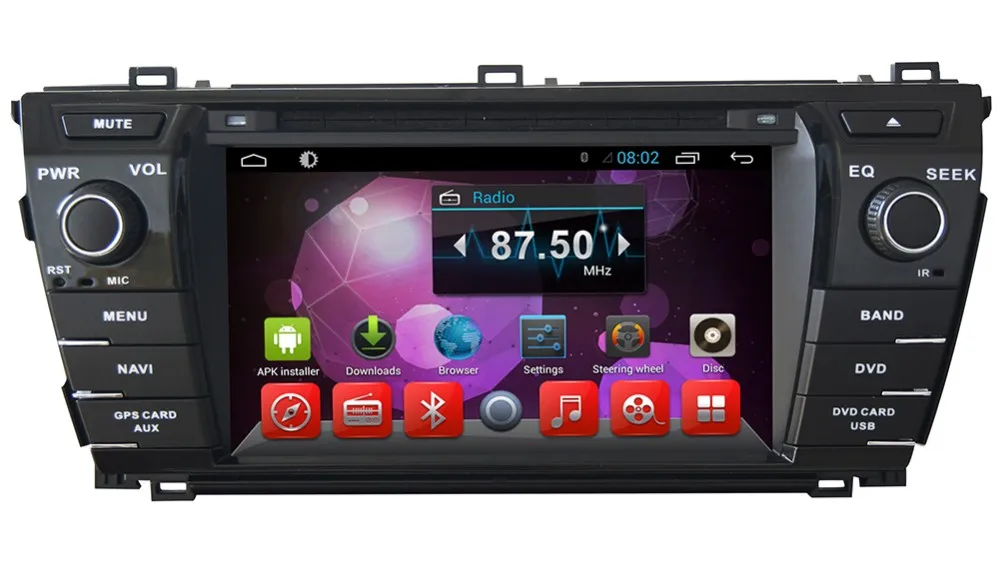 Sale 7" HD 1024*600 Quad Core Android 6.0 Car DVD GPS Radio Video Stereo Navigation Player for Toyota Corolla 2013 2014 2015 DVR TPMS 1