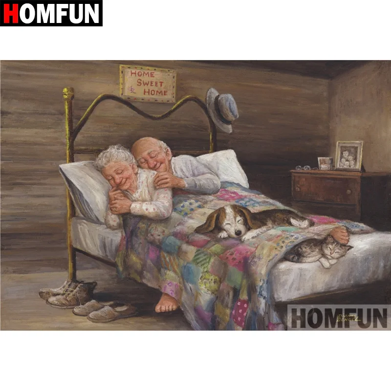 

HOMFUN 5D DIY Diamond Painting Full Square/Round Drill "Sleeping figure" 3D Embroidery Cross Stitch gift Home Decor A01914