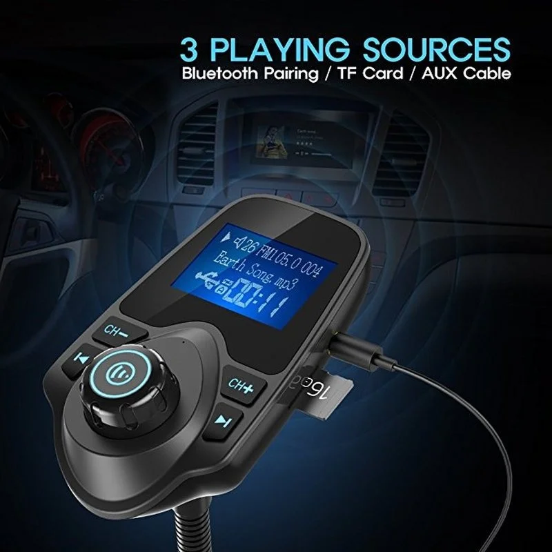 Bluetooth автомобильный fm передатчик аудио адаптер приемник беспроводной громкой