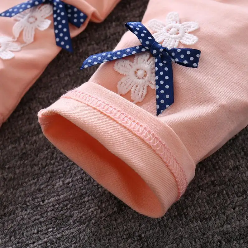 CHCDMP новорожденных девочек бабочка Костюмы комплекты хлопковая рубашка с длинными рукавами на осень+ брюки 2 шт. детская Костюмы