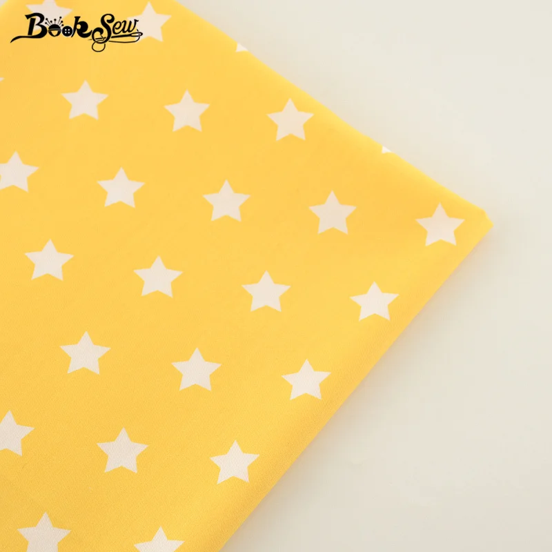 

Booksew New Arrivals Home Textile 100% Cotton Twill Fabric Star Design Fat Quarter Material Patchwork Crafts Quilting Sewing