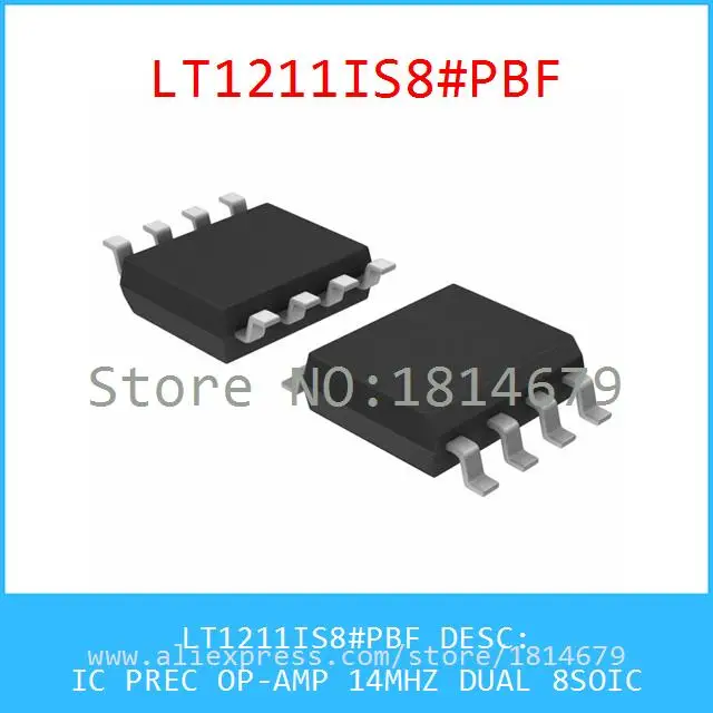 1PCS/lot LT1211IS8#PBF IC PREC OP-AMP 14MHZ DUAL 8SOIC LT1211IS8 1211 LT1211 |