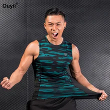 Жилет для бега, топ для спортзала, Мужская компрессионная майка для фитнеса, майка без рукавов, быстросохнущая баскетбольная майка, спортивная одежда для бодибилдинга