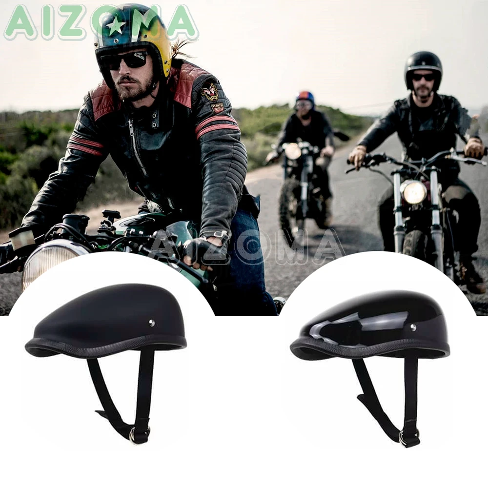 

Retro Leisure Style Helmet Motorcycle Matte Black Cafe Racer Berets Design Half Face Helmets Scooter Cruisers Bobber Universal
