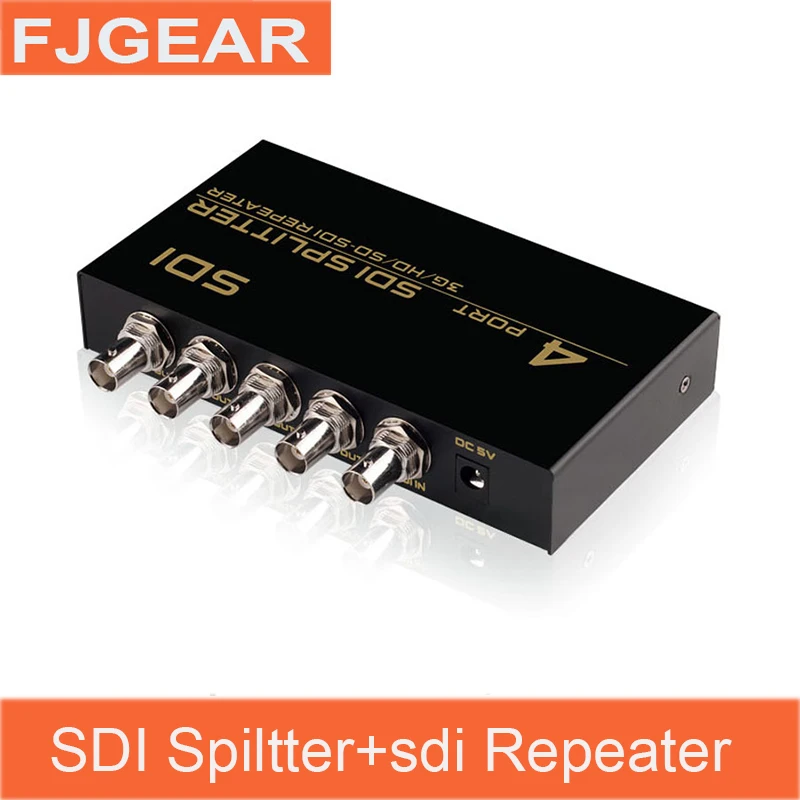 SDI Splitter 1 in 4 out multimedia Split SDI Extender Adapter Support 1080P TV Video For Projector Monitor Camera SDI-104