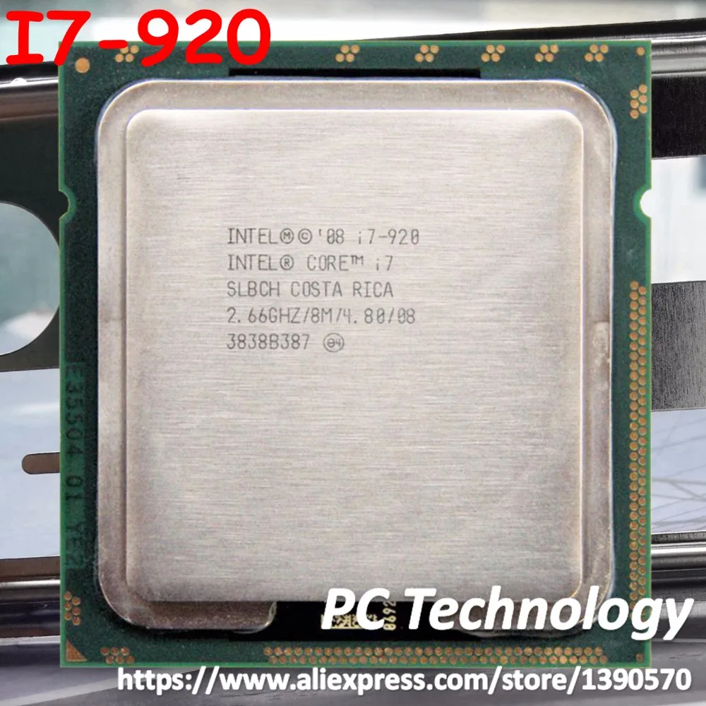 Оригинальный процессор Intel Core i7 920 SLBCH/SLBEJ CPU 8M Cache 2 66 ГГц 4 ядерный LGA1366 Бесплатная