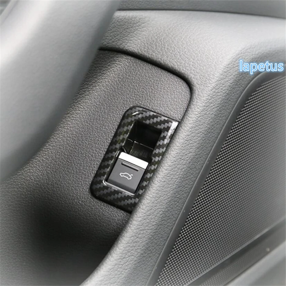 

Lapetus Rear Trunk Tailgate Door Switch Control Decoration Frame Cover Trim ABS Fit For Audi A6 C8 2019 / Carbon Fiber Look