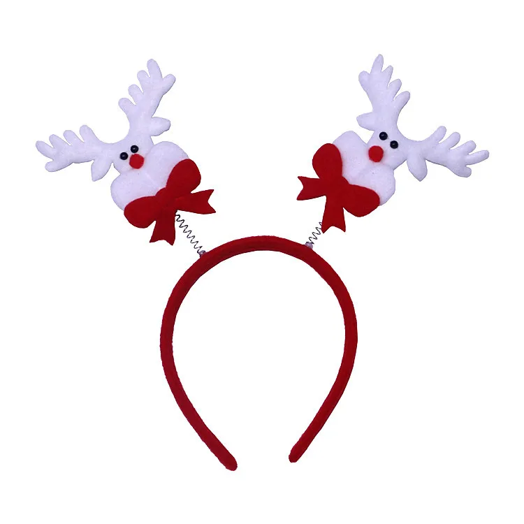 Рождественская игрушка Рождественская повязка на голову Мультяшные оленьи рога снеговика заколка для волос Детская светящаяся игрушка для взрослых - Цвет: A19