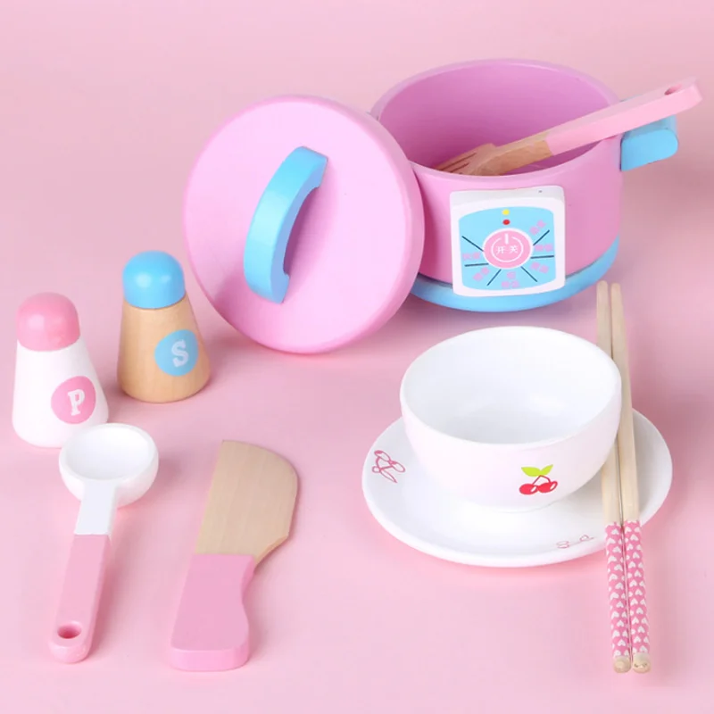 pink colour kitchen set
