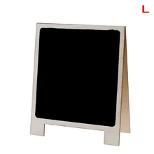 Desktop Writing Boards Wood Tabletop Chalkboard Double Sided Blackboard Message Board Stationery Office Supplies Size L