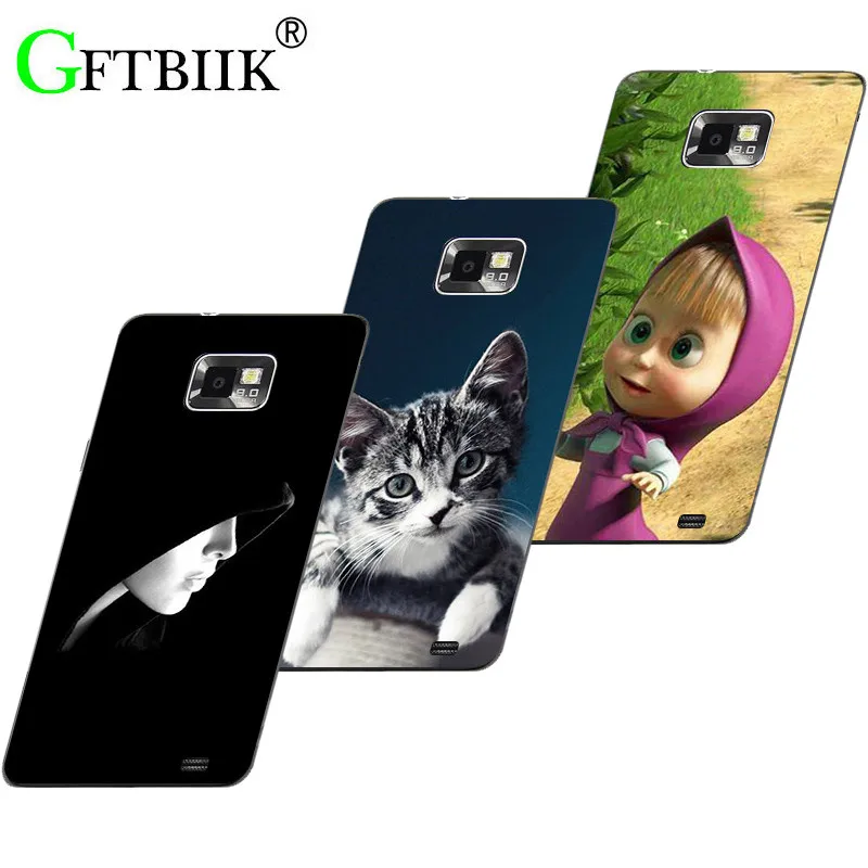 

Hot Ultra Thin Back Cover For Samsung Galaxy S2 i9100 S2 Plus i9105 Protective Phone Case Dog Cat Handsome Tiger Fruits Cases