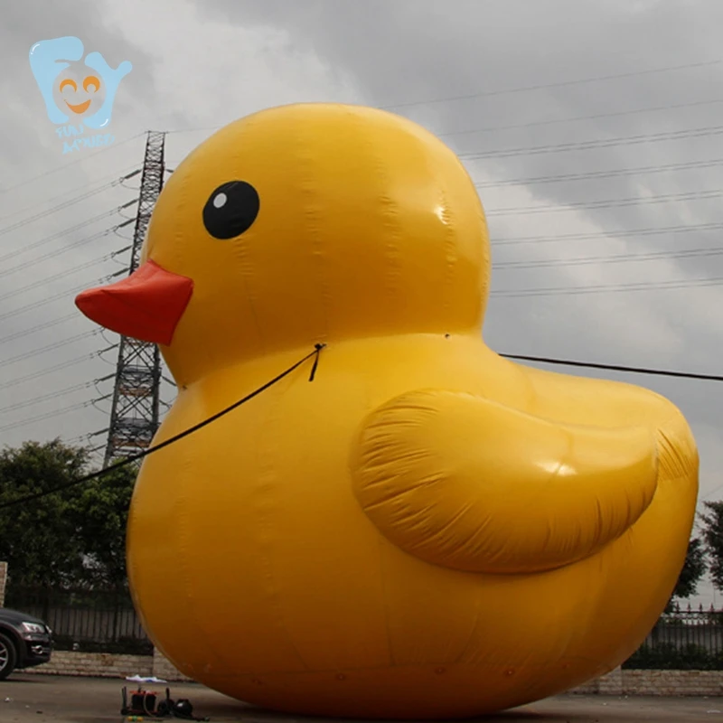 Гигантская Гонконгская резиновая утка надувная желтая утка 2 м водный бассейн поплавки на заказ