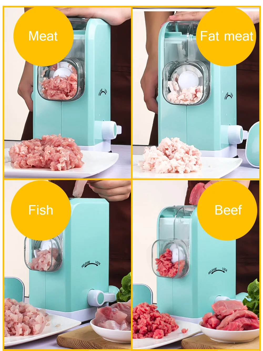 Multifunctional Manual Meat Grinder Vegetables Chopper