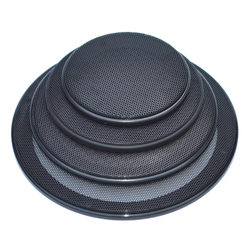 

For 4"/5"/6.5"/8"/10" inch Car Audio Speaker Conversion Net Cover Decorative Circle Metal Mesh Grille Protection #Black