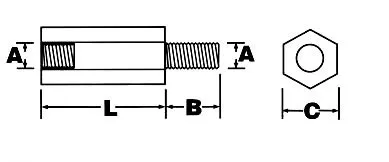 50 шт. M2/M2.5/M3/M4 одноконцевая нейлоновая изоляционная колонна шестигранный нейлоновый стержень изоляции/пластиковая изоляционная колонна