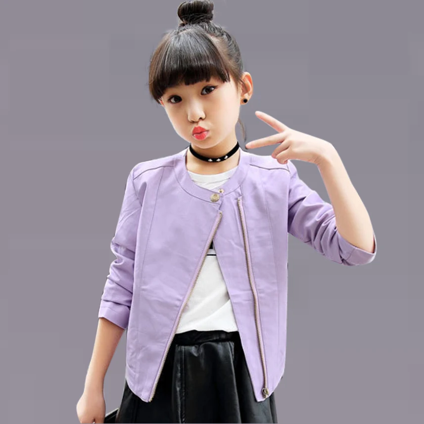 

Autumn Children's Jacket For Girls Solid Long Sleeve Girls Coat Fashion Girls Jackets Winter Teenage Kid Costume 6 8 12 Years