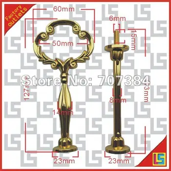 

(2 days of delivery) Cheap SHIPPING 2-tier gold cake stand fittings / cake stand handles (big flower style )