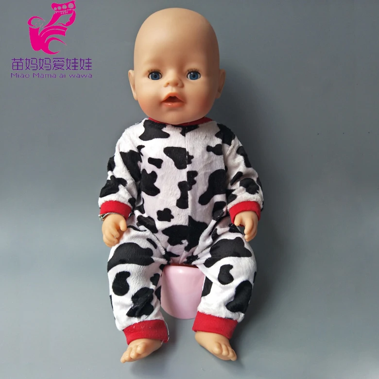 Doll cute cows set for 43cm Zapf Baby new Born Doll clothes Suit for 18 inch