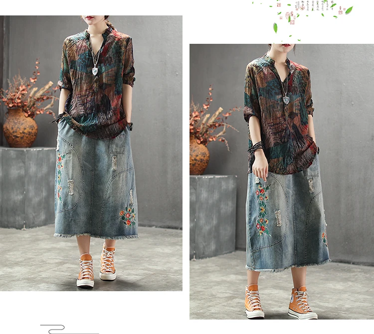 silk blouses Max LuLu Summer Korean Fashion Ladies Linen Tops And Blouses Womens Printed V Neck Chiffon Shirts Casual Vintage Cotton Clothes womens blouses