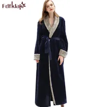 Большой размер, свободный фланелевый Халат, толстый теплый халат, осенний зимний банный халат, парная Пижама, повседневные халаты для женщин