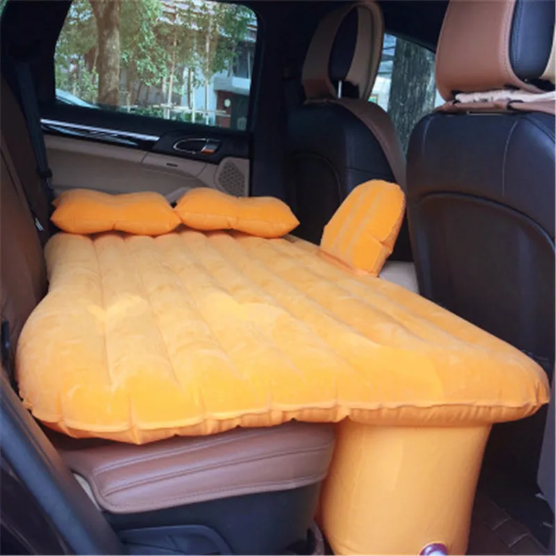 Автомобильный надувной матрас для путешествий, кемпинг, авто Универсальный Амортизатор, матрас, автомобильная надувная кровать Colchon, надувная Пара Авто - Название цвета: Цвет: желтый