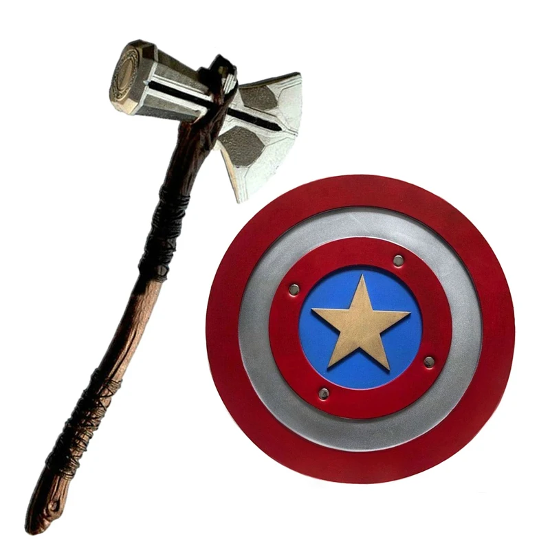 

1:1 cosplay Thor Axe Hammer Stormbreaker captain shield vengers Infinity War captain america shield Weapons tool