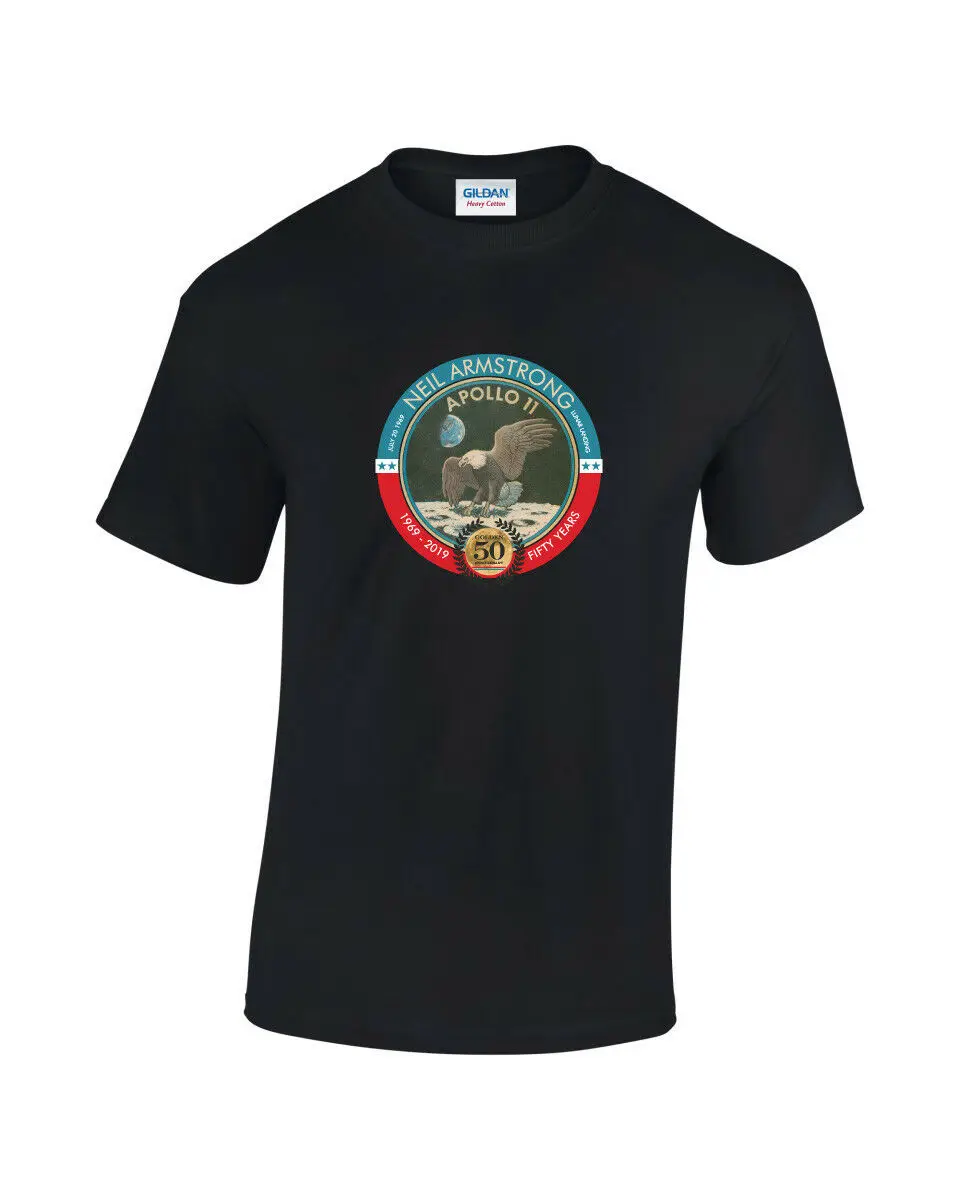

Apollo 11 Neil Armstrong Moon Landing 50Th Anniversary T-Shirt2019 Men Hip Hop Fashion Casual Tee Shirt For Men Shirt