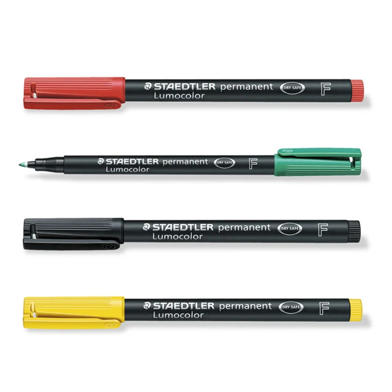 5 x STAEDTLER Folienstift Lumocolor F permanent 318-2 rot OHP Pen Marker NEU 