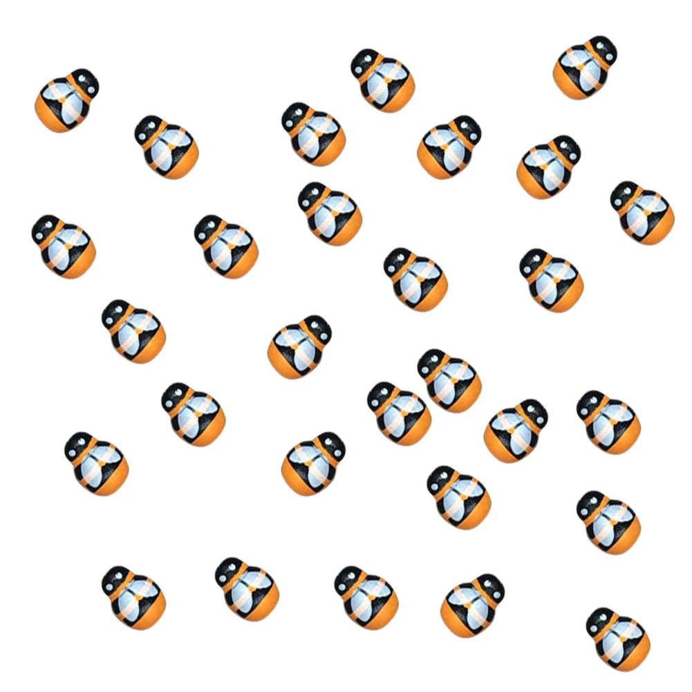 

100pcs 3D Wooden Stickers Mini Bee Stickers Fridge Wall Decoration Scrapbooking TT-best