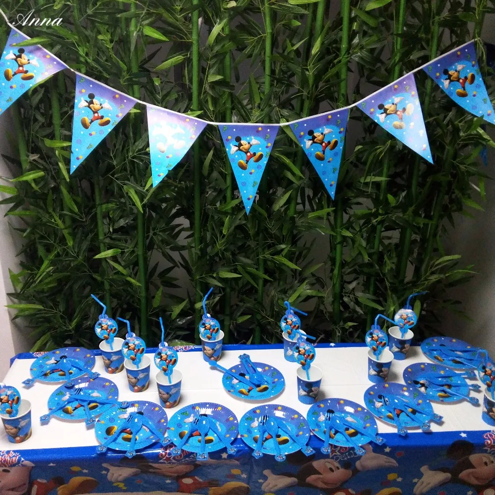 

62PCS Babyfavor Mickey Mouse Happy Birthday Party Decoration Birthday Party Decoration Festival Party Event Party Supplie