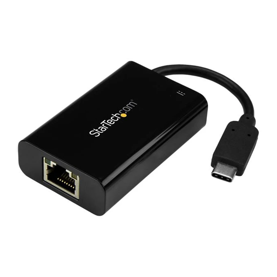 

StarTech.com Adaptador USB-C de Red Ethernet Gigabit con Entrega de Potencia - Tarjeta de Red Externa USB Tipo C, Alambrico, USB