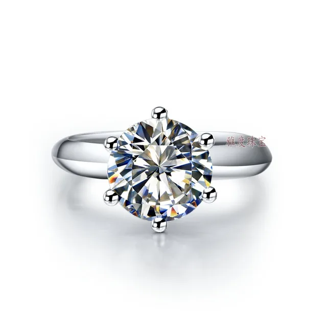 0 6 ct sterling gold 750 six prongs round prominent g h color