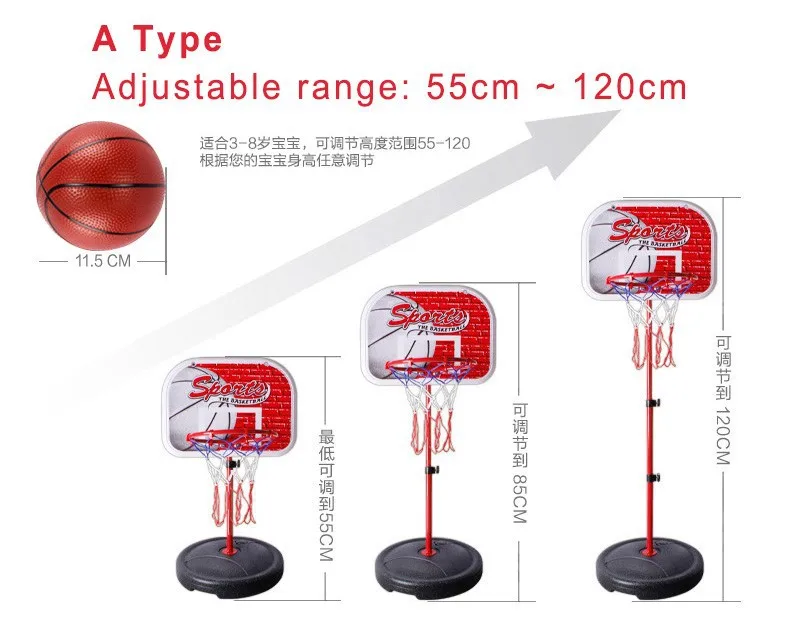 Регулируемая, баскетбольная подставка с опорами держатель обруч цель для активного отдыха и занятий спортом активная игра модуля радиоуправления мини ребенок дети мальчики игрушки Спорт