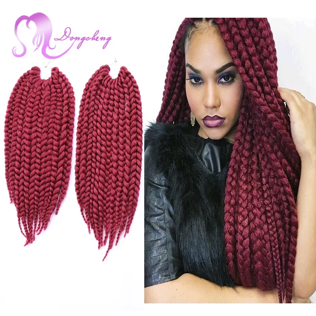 14 inch 3S Box Braids Hair Pretwisted Short Crochet Braids Extensions ...