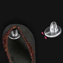 1 пара овальных шлепанцев маленькая Передняя панель прозрачный гель липкие обувные вкладыши анти-износ Половина Мягкая подкладка носок сепаратор Массажная стелька