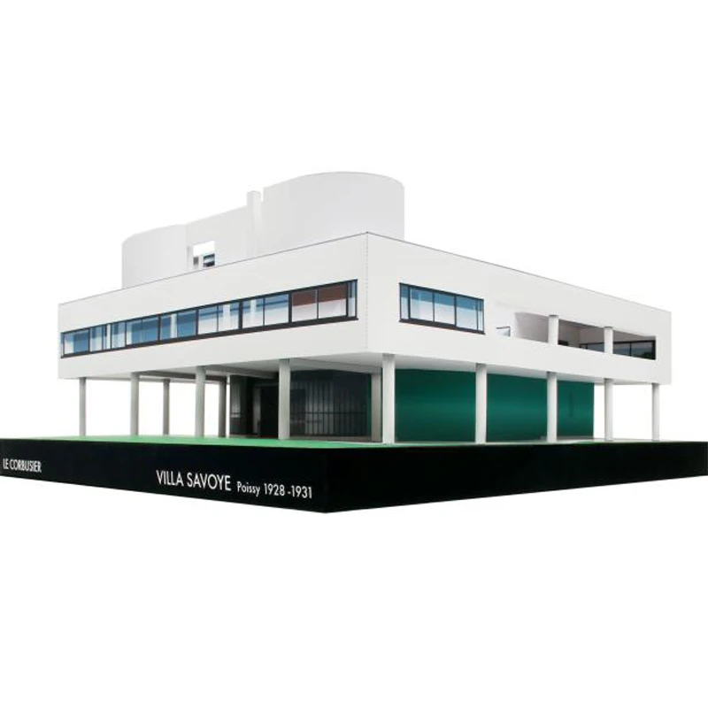 Модель из крафт бумаги Le Corbusier Villa Savoye 3D архитектурное здание сделай сам