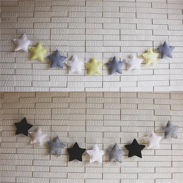 

5pcs stars Tent Hanging Rope Handmade Bed decoration Pendant Nordic INS Wall Kids Room Photography Toy Kids Christmas Gift brace