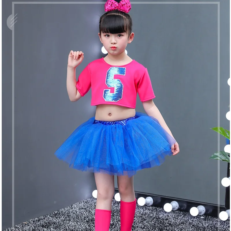 

(10 set)Kids Performance girl dancing dress cotton yarn skirt cheerleading wear football baby skirt with socks