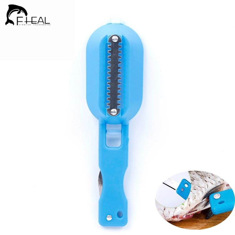 FHEAL Multifunctional Fish Scales Skin Remover Scaler and Knife Fast Cleaner Home Kitchen Attachment Seafood Crackers Pick Tools | Дом и сад