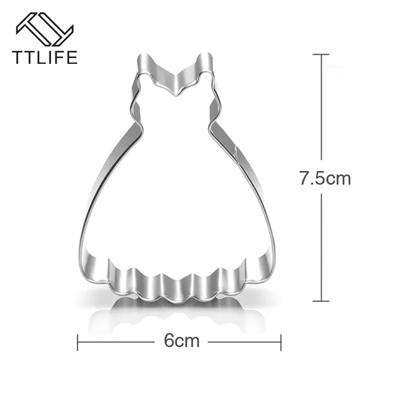 TTLIFE платье юбка ткань формочки для печенья Нержавеющая сталь Patisserie выпечки кондитерских изделий Печенье Кондитерские изделия пресс-форма, принадлежности