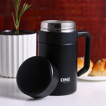 

Thermos Cup Office Tea Bottle 304 Stainless Steel Business Vacuum Flask with Handle Thermal Insulate 400ML