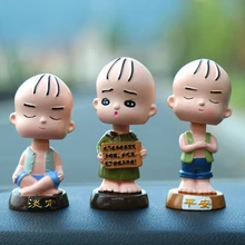 Автомобиль игрушка с орнаментом играть монах качая головой Multi выражение Забавный мультфильм модель отделкой Авто украшения интимные аксессуары украш