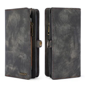 

Business Wallet Multifunctional Zipper Wallet Case Detachable Magnetic Back Cover Luxury Leather Case For HUAWEI MATE20 Lite
