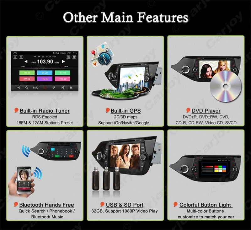 Top LEEWA 8" inch Android 6.0 (64bit) DDR3 2G/32G/4G LTE Octa Core Car DVD GPS Radio Head Unit For KIA CEED(2013~2015) #CA4666-F8 10 Top LEEWA 8" inch Android 6.0 (64bit) DDR3 2G/32G/4G LTE Octa Core Car DVD GPS Radio Head Unit For KIA CEED(2013~2015) #CA4666-F8 10